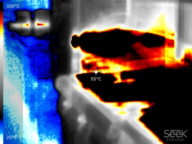 Induction stove thermal image