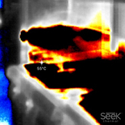 Induction stove thermal image