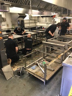 Removal of old cooking suite at roux