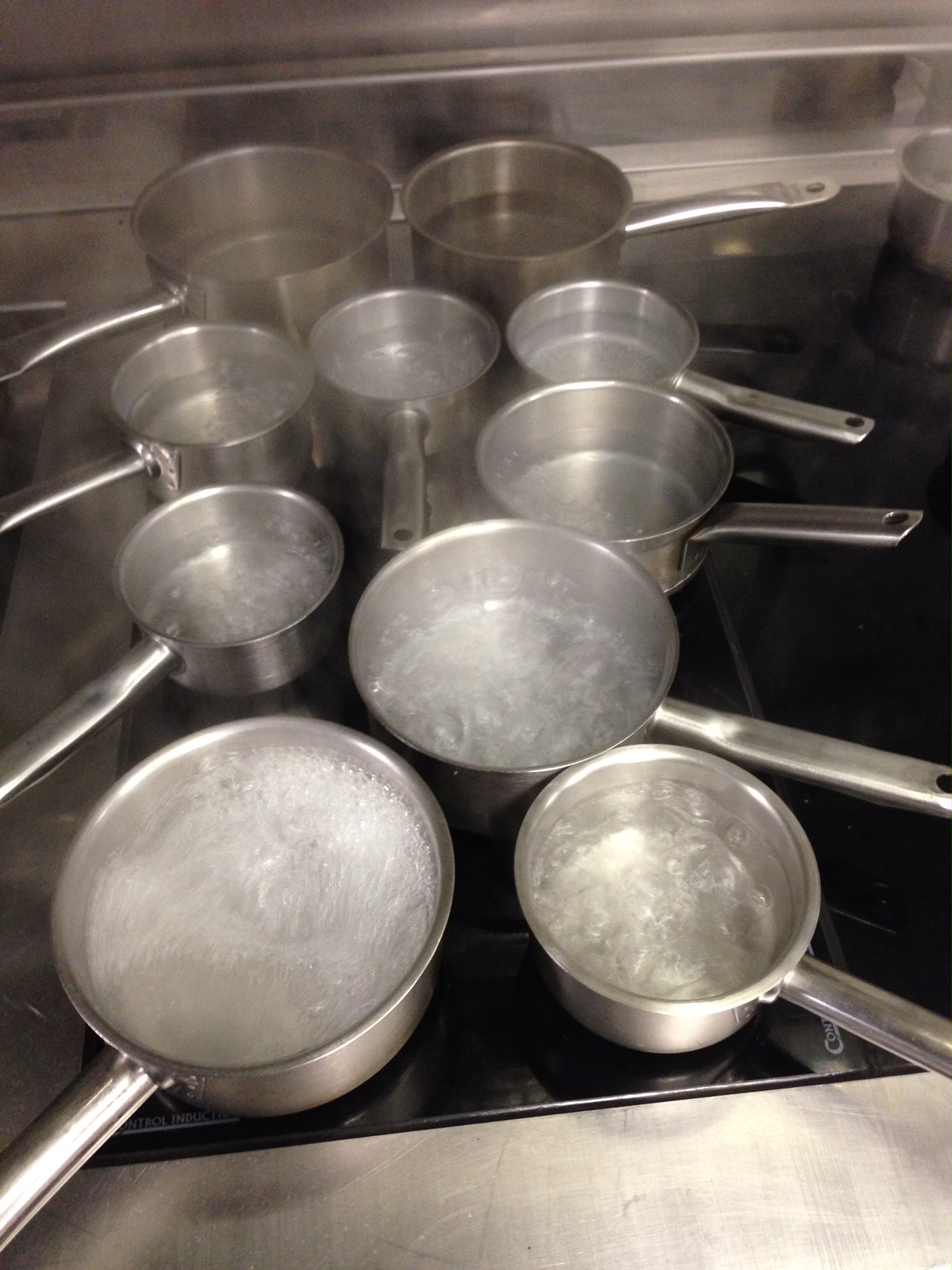 Slider induction with ten pans