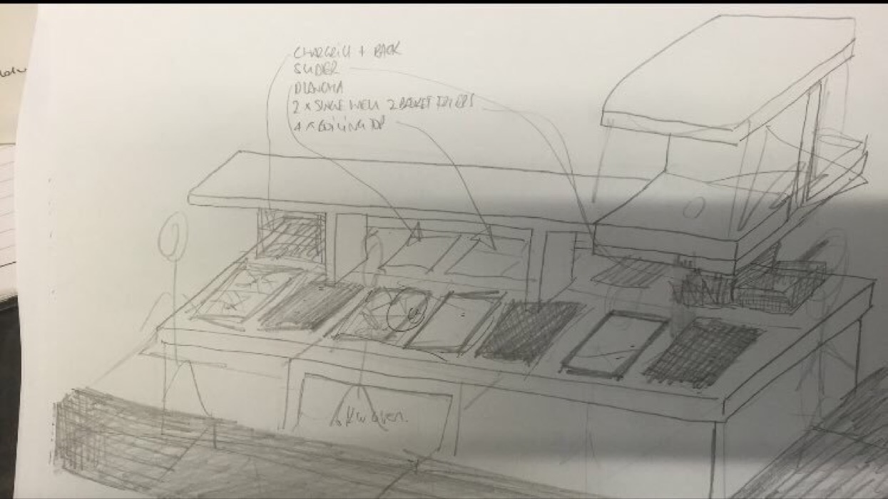 Matt Tompkinsons cooking suite design for The Montagu Arms