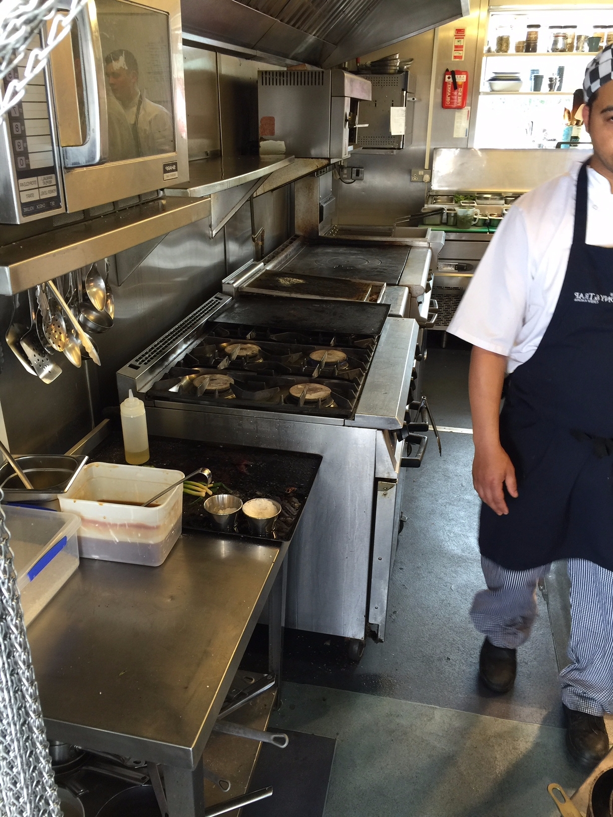 Pre induction kitchen at Pony Trap